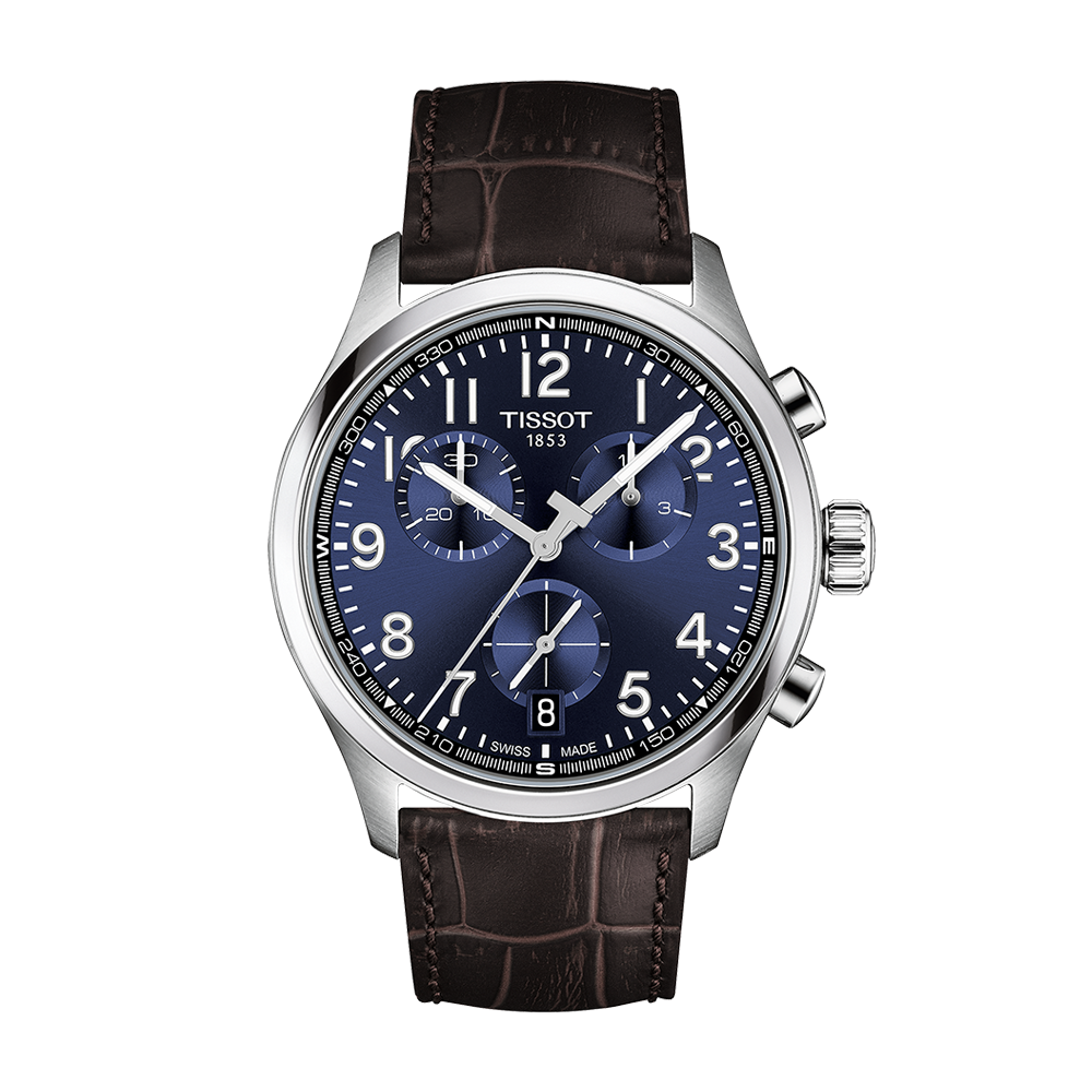 Tissot Chrono L Classic 42mm Blue Dial Leather Strap