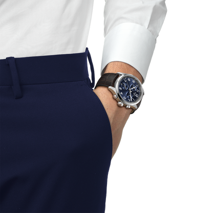 Tissot Chrono L Classic 42mm Blue Dial Leather Strap