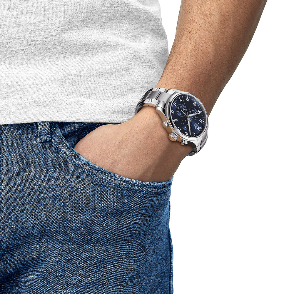 Tissot Chrono XL Classic Steel Blue Dial | King Jewelers