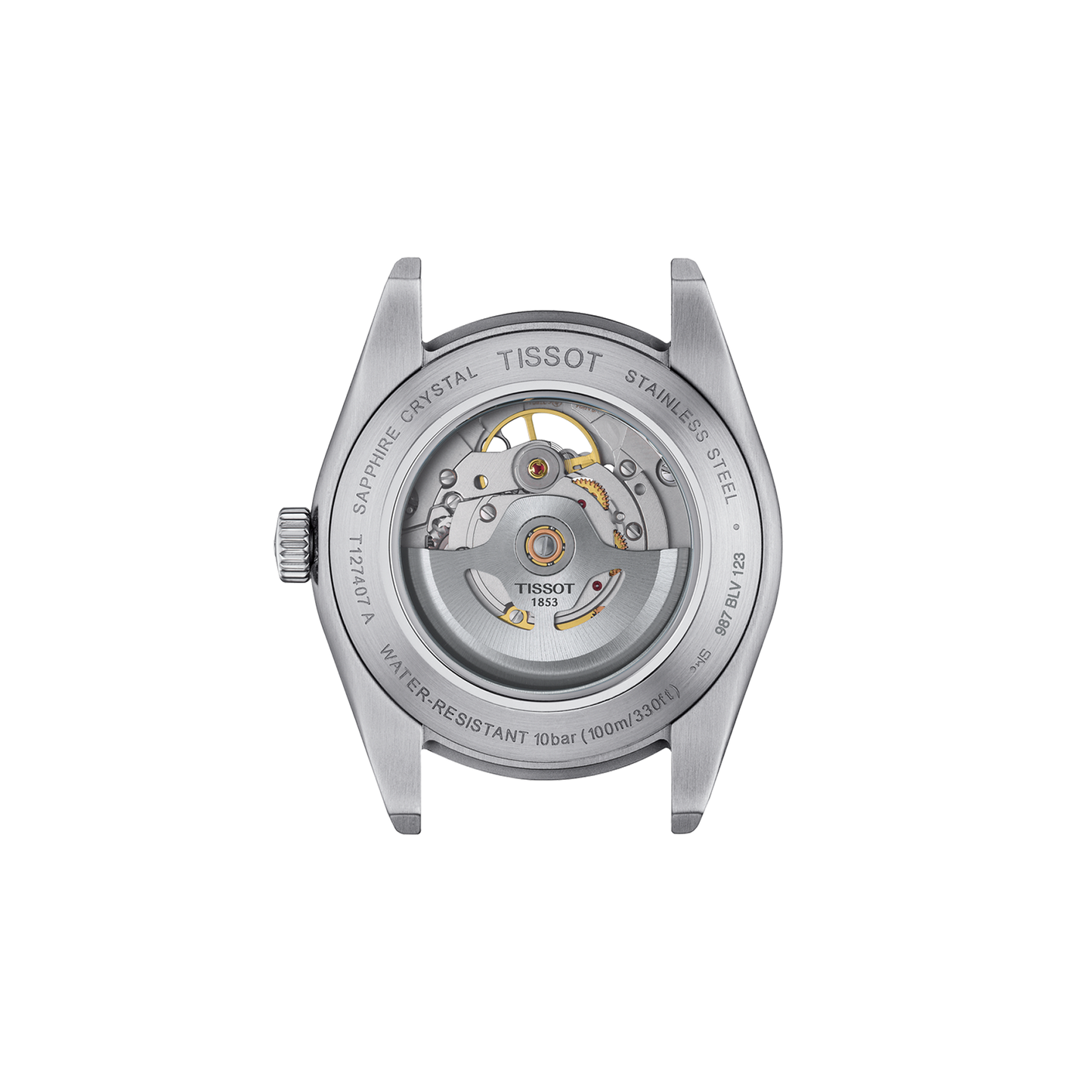 Tissot Gentleman Open Heart 40mm Silver Dial Stainless Steel