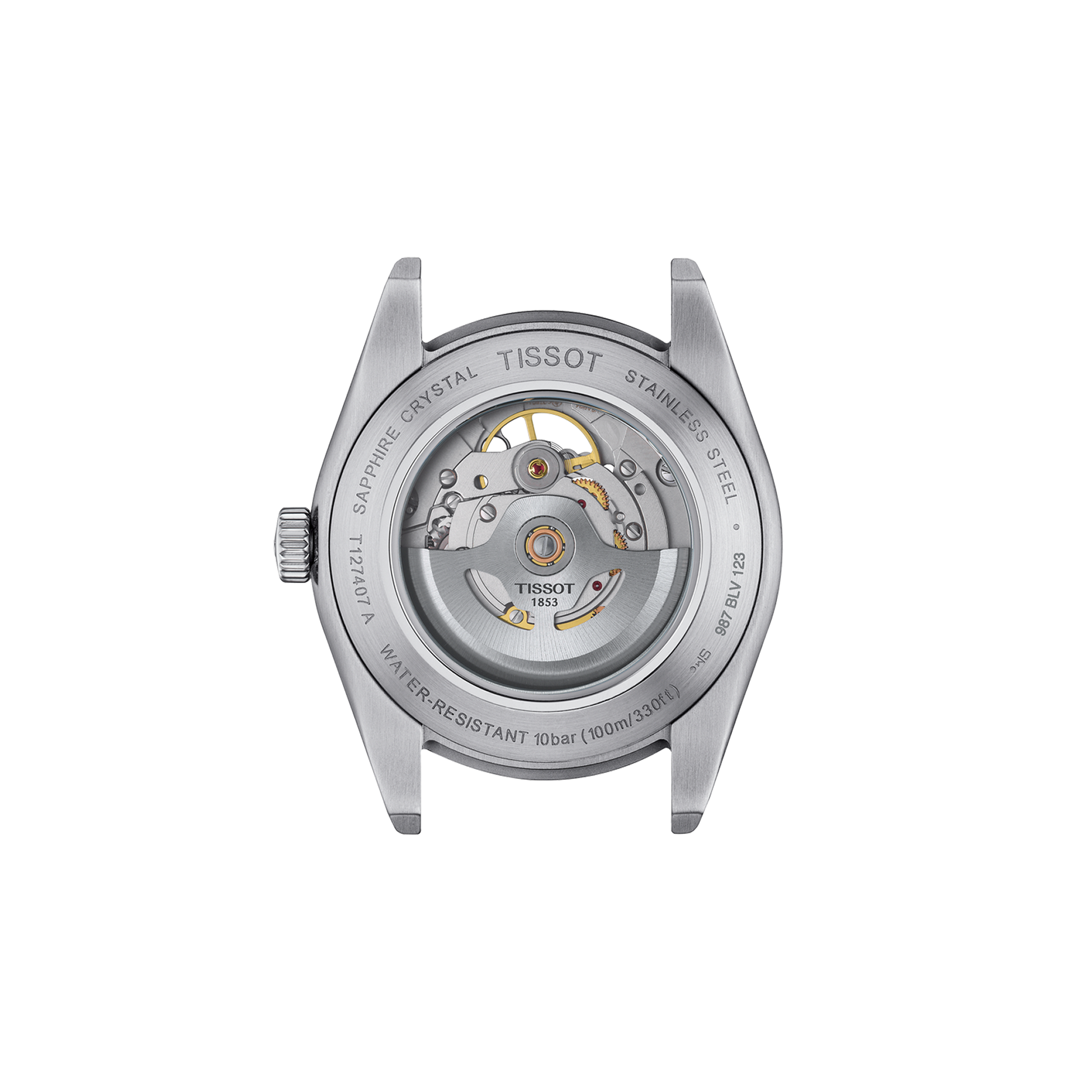 Tissot Gentleman Open Heart 40mm Silver Dial Stainless Steel