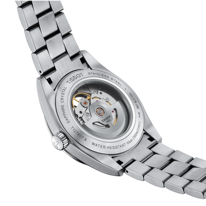 Tissot Gentleman Open Heart 40mm Silver Dial Stainless Steel
