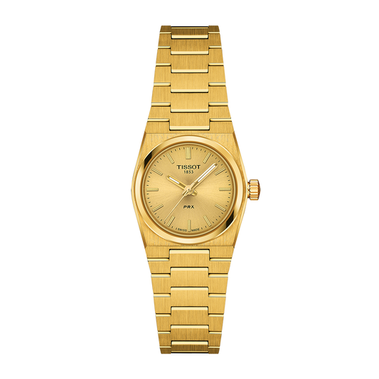 Tissot PRX 25mm Champagne Dial Gold PVD Quartz Watch