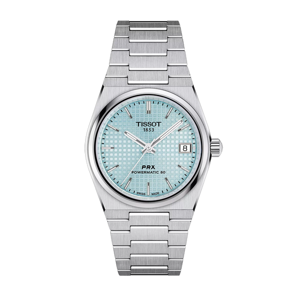 TISSOT PRX 35mm Powermatic 80 アイスブルー　美品 Tissot PRX Powermatic 80 35mm Ice Blue Dial | King Jewelers