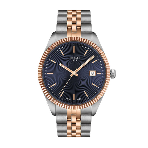 Tissot Ballade 40mm Blue Dial Rose Gold PVD | King Jewelers display picture 1