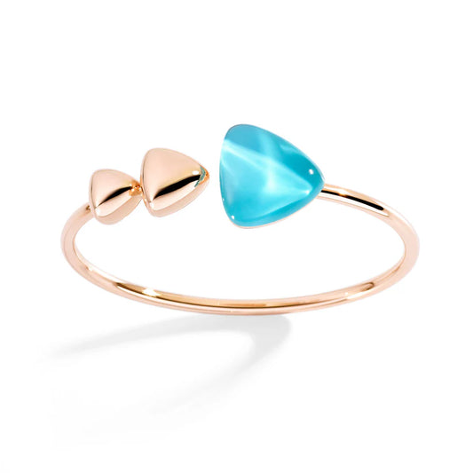 Vhernier Freccia Turquoise Bangle Bracelet 18K Rose Gold