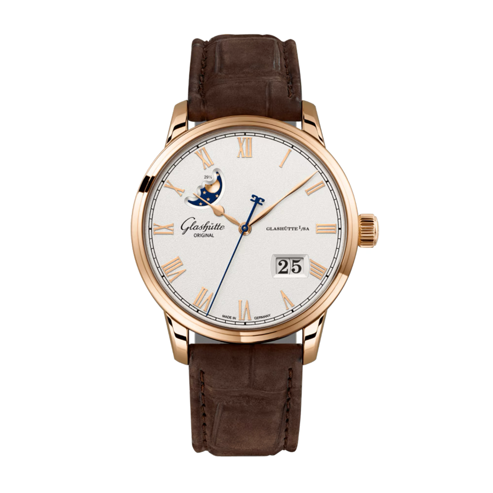 Glashütte Original Senator Excellence Panorama Date Moon Phase Rose Gold