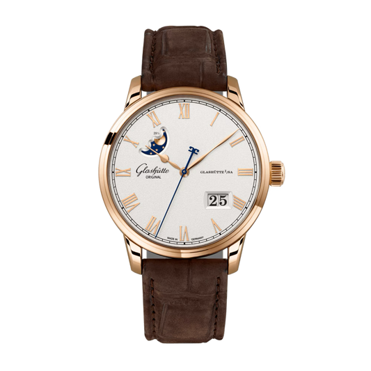 Glashütte Original Senator Excellence Panorama Date Moon Phase Rose Gold