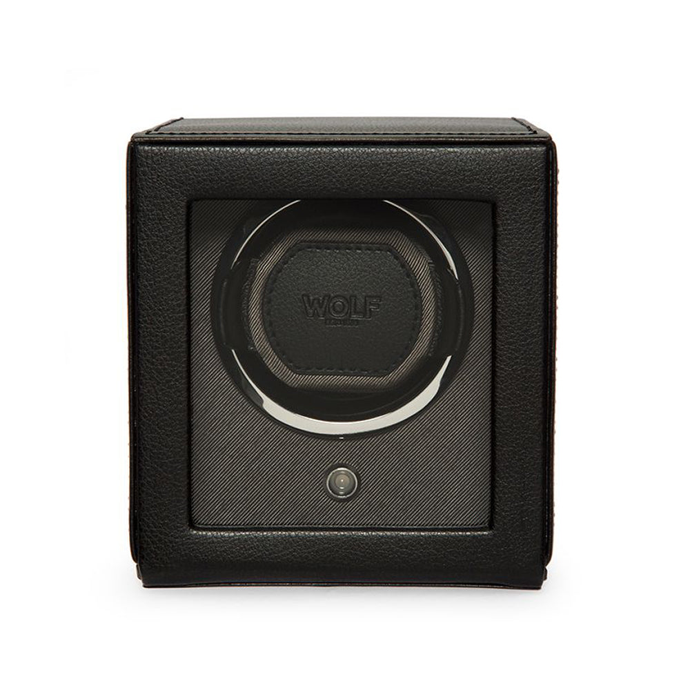 Wolf Cub Single Watch Winder With Cover Black