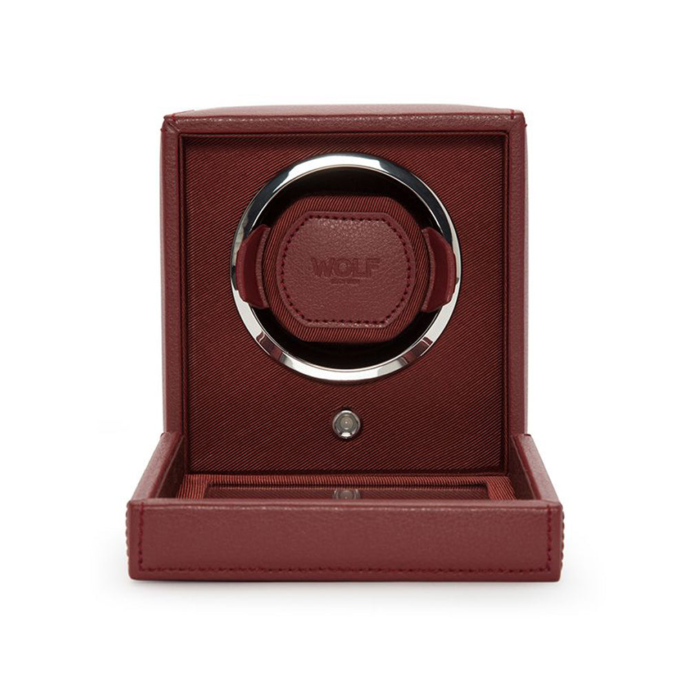Wolf Cub Single Winder With Cover Bordeaux | King Jewelers