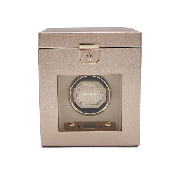 Wolf Palermo Single Winder with Storage Rose Gold | King Jewelers