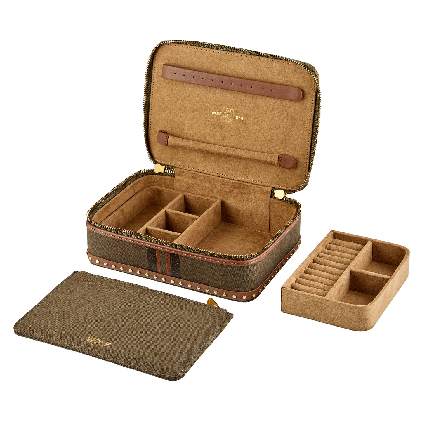 Ida Travel Zip Jewelry Case