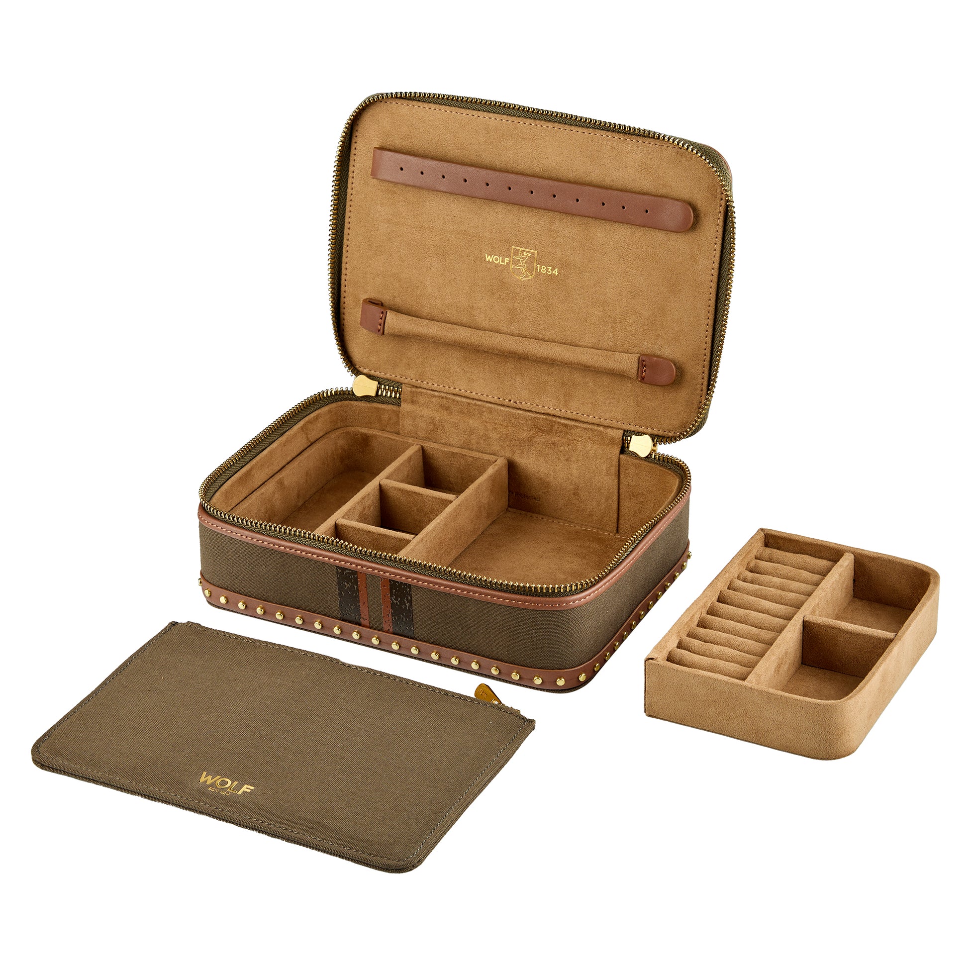 Ida Travel Zip Jewelry Case
