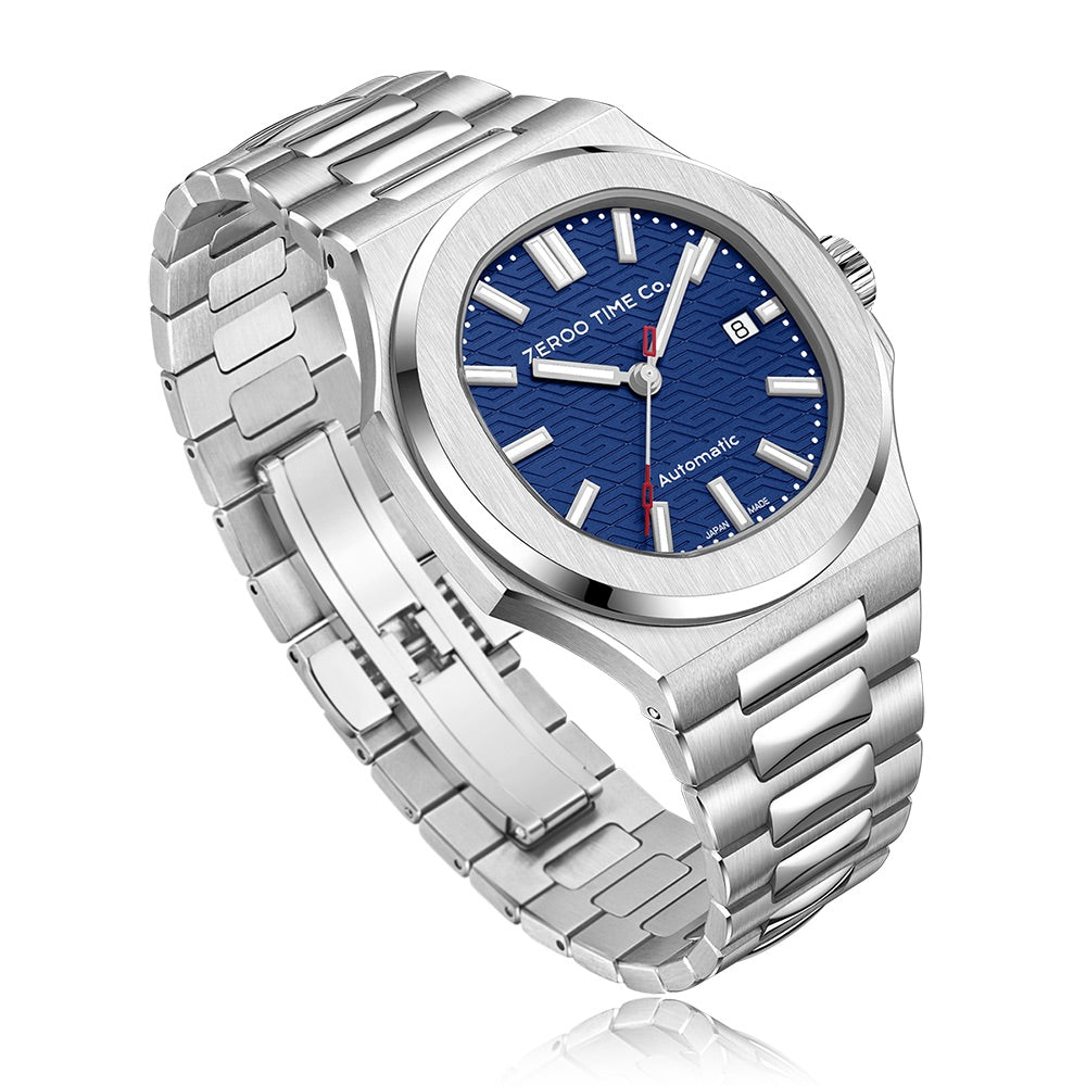 Zeroo Time M3 The Lyra in Steel and Dark Blue | King Jewelers