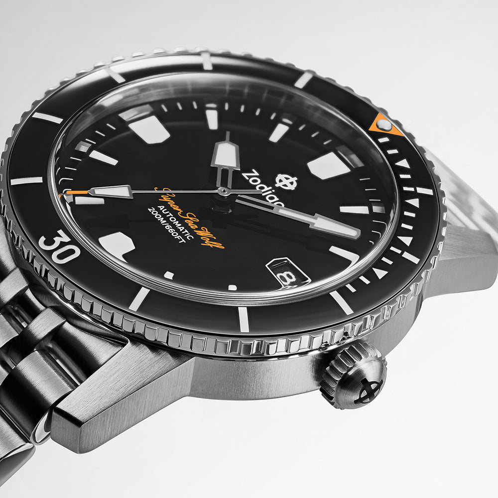 Zodiac Super Sea Wolf 53 Compression Black Dial | King Jewelers