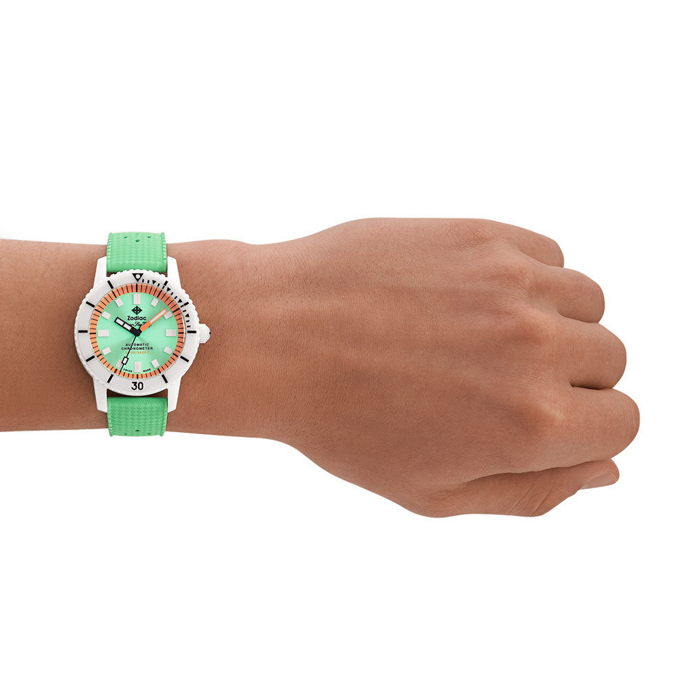 Zodiac Super Sea Wolf Ceramic Green | King Jewelers
