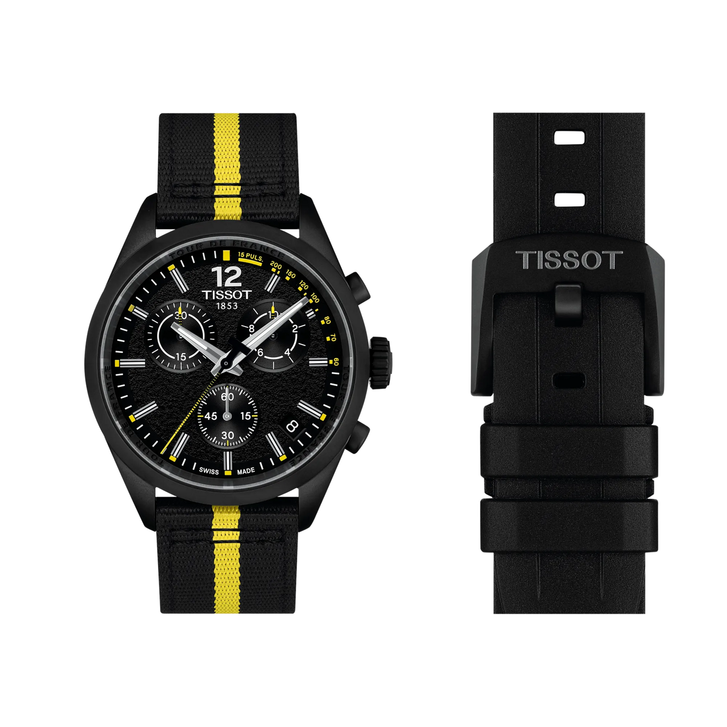 Tissot PR 100 Tour de France 2026 40mm Black Dial Chronograph Watch