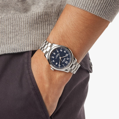 Shinola Vinton 38mm Midnight Blue Dial Stainless Steel Bracelet Watch