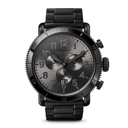 Shinola Runwell Sport Chronograph 48mm Gunmetal Dial Stainless Steel Watch