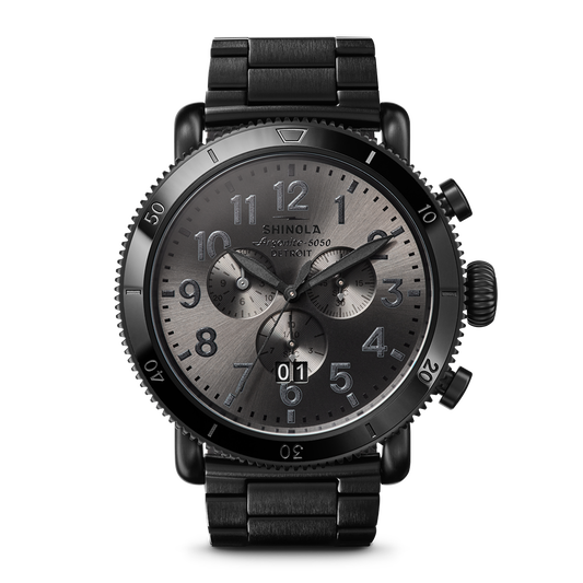 Shinola Runwell Sport Chronograph 48mm Gunmetal Dial Stainless Steel Watch