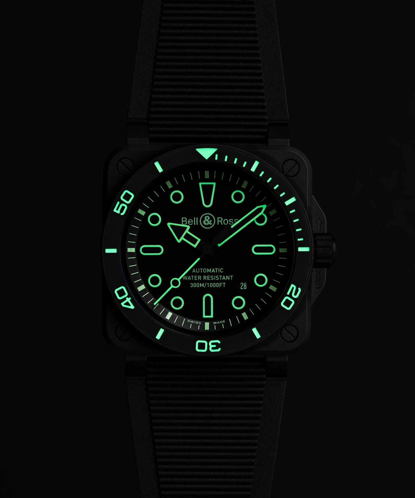 Bell & Ross BR-03 Diver Lum Outline 42mm Ceramic Watch