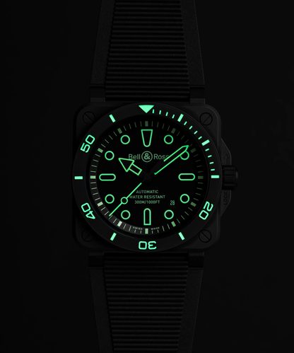 Bell & Ross BR-03 Diver Lum Outline 42mm Ceramic Watch