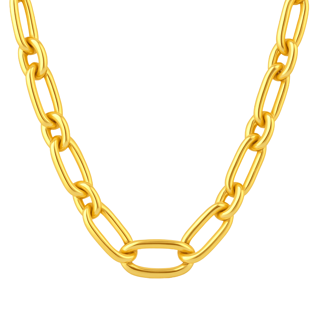 Antonio Papini 17" 18K Yellow Gold Oval Link Necklace