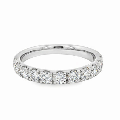 KJ5 14K White Gold 1.00ct Diamond Eternity Wedding Band