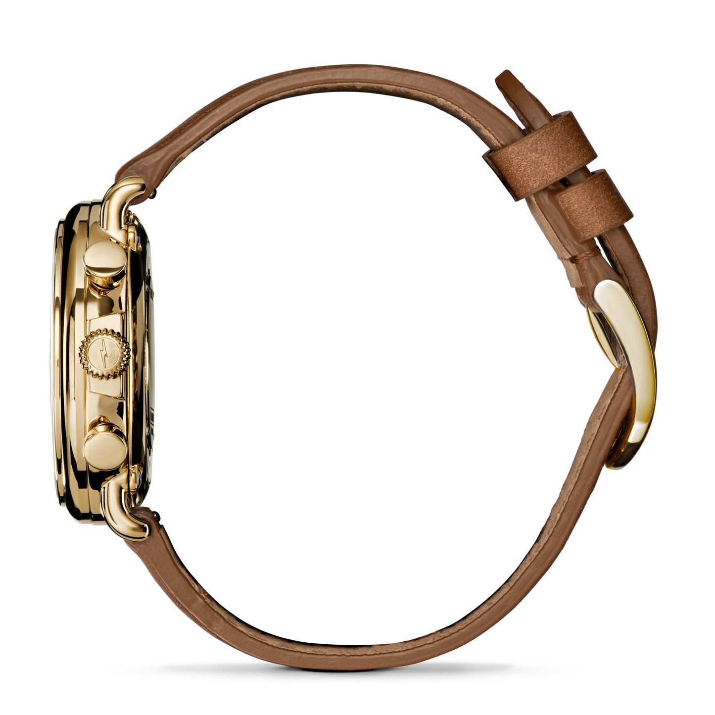 Shinola Runwell Chronograph 37mm Cream Dial Tan Leather Strap Watch