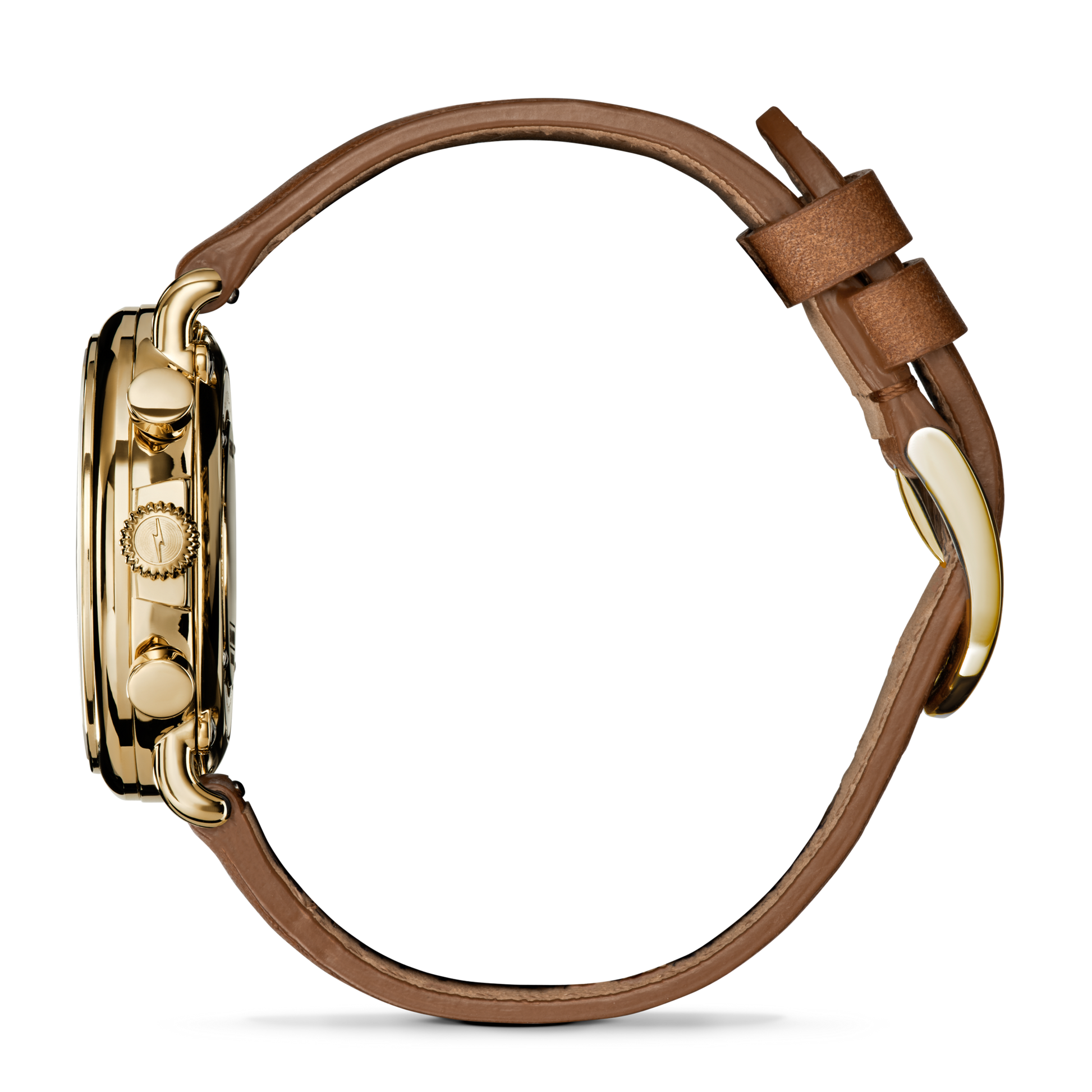 Shinola Runwell Chronograph 37mm Cream Dial Tan Leather Strap Watch