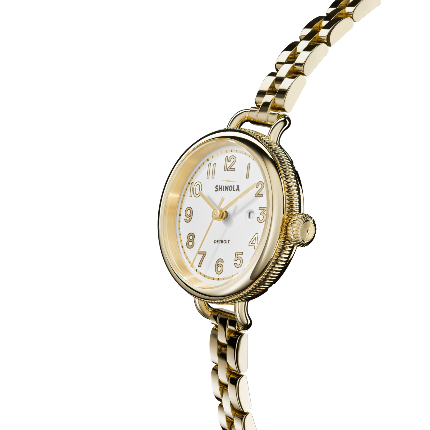 Shinola Birdy 34mm Silver Dial Gold-PVD Watch