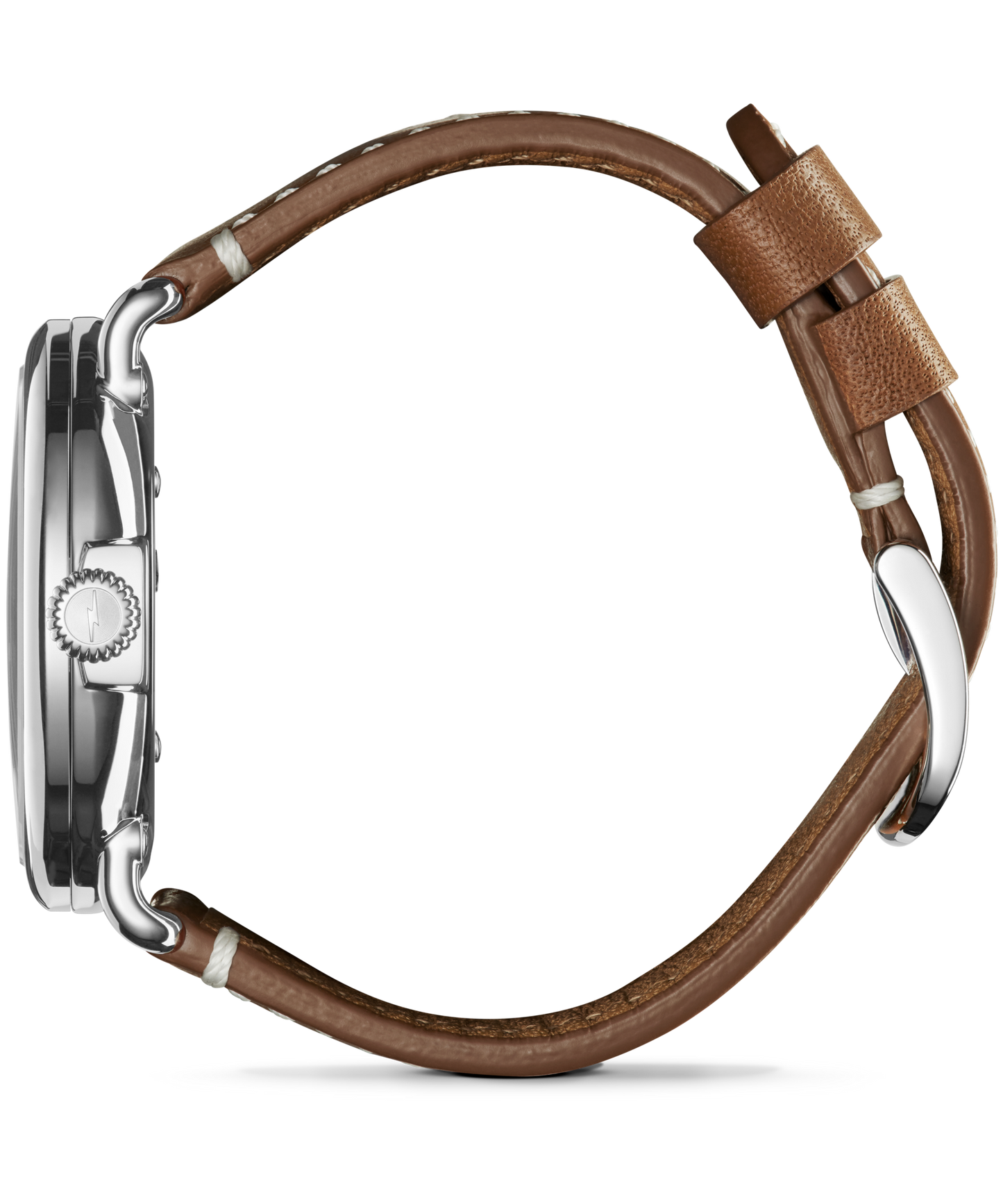 Shinola Runwell 41mm White Dial Tan Leather Strap Watch