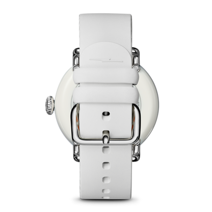 Shinola Detrola 41mm Nude Dial Cream Rubber Strap Watch