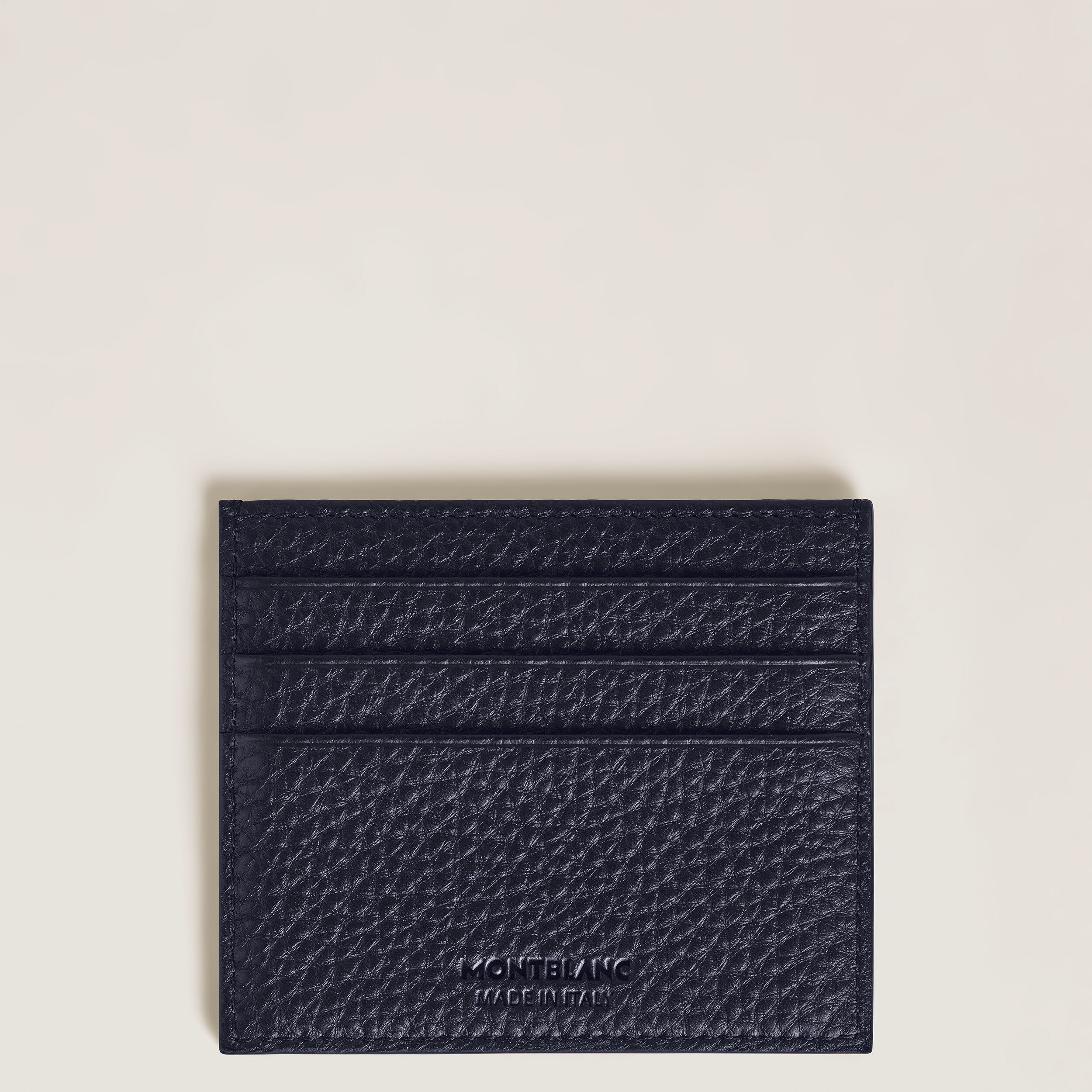 Montblanc Soft Grain Card Holder 6CC Blue | King Jewelers