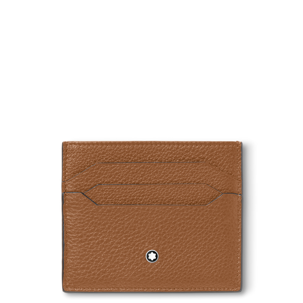 Montblanc Soft Grain Card Holder 6CC Caramel | King Jewelers