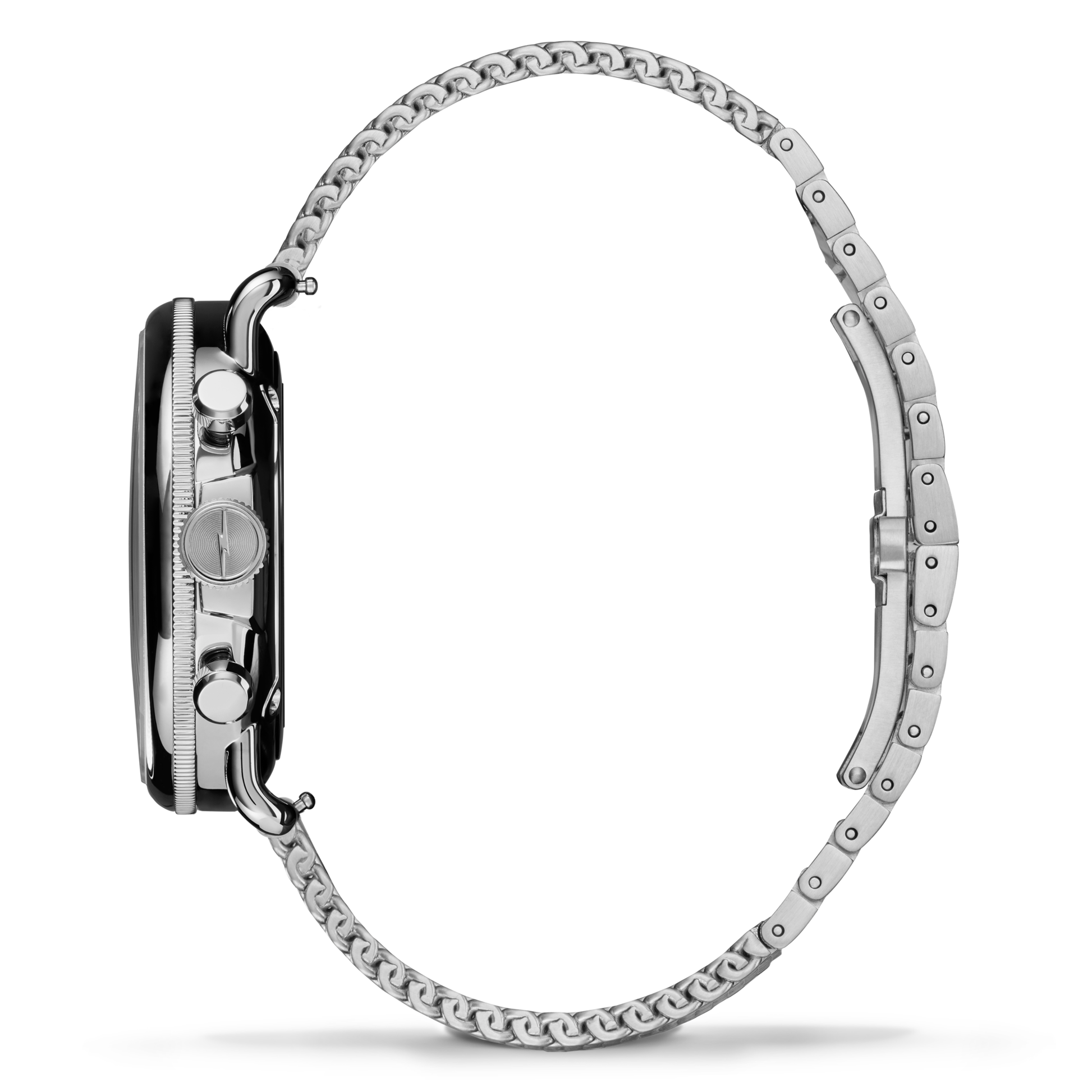 Shinola Canfield C56 Chronograph 43mm Cream Dial Mesh Bracelet Watch