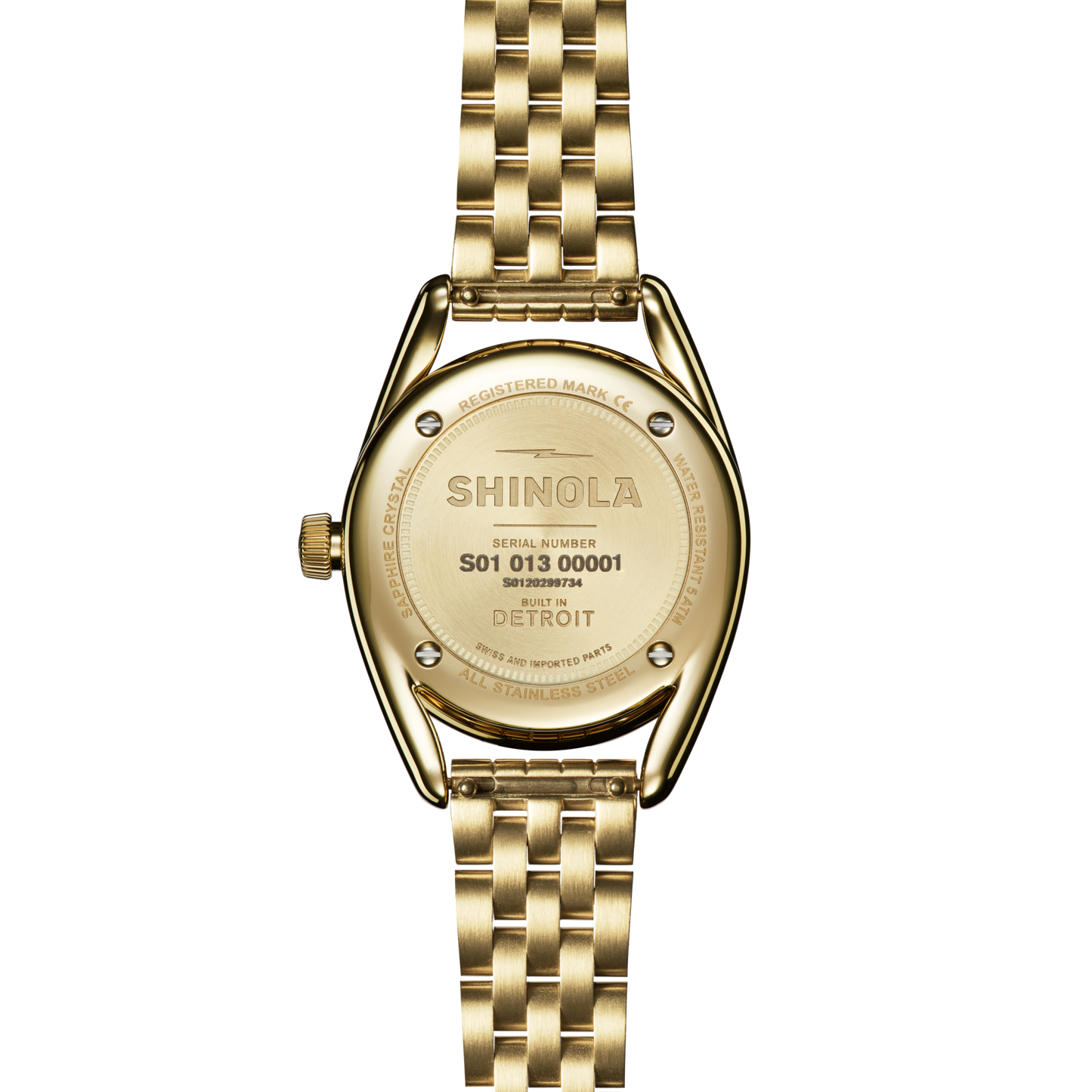 Shinola Derby 30mm Petoskey Stone Dial Gold-PVD Watch