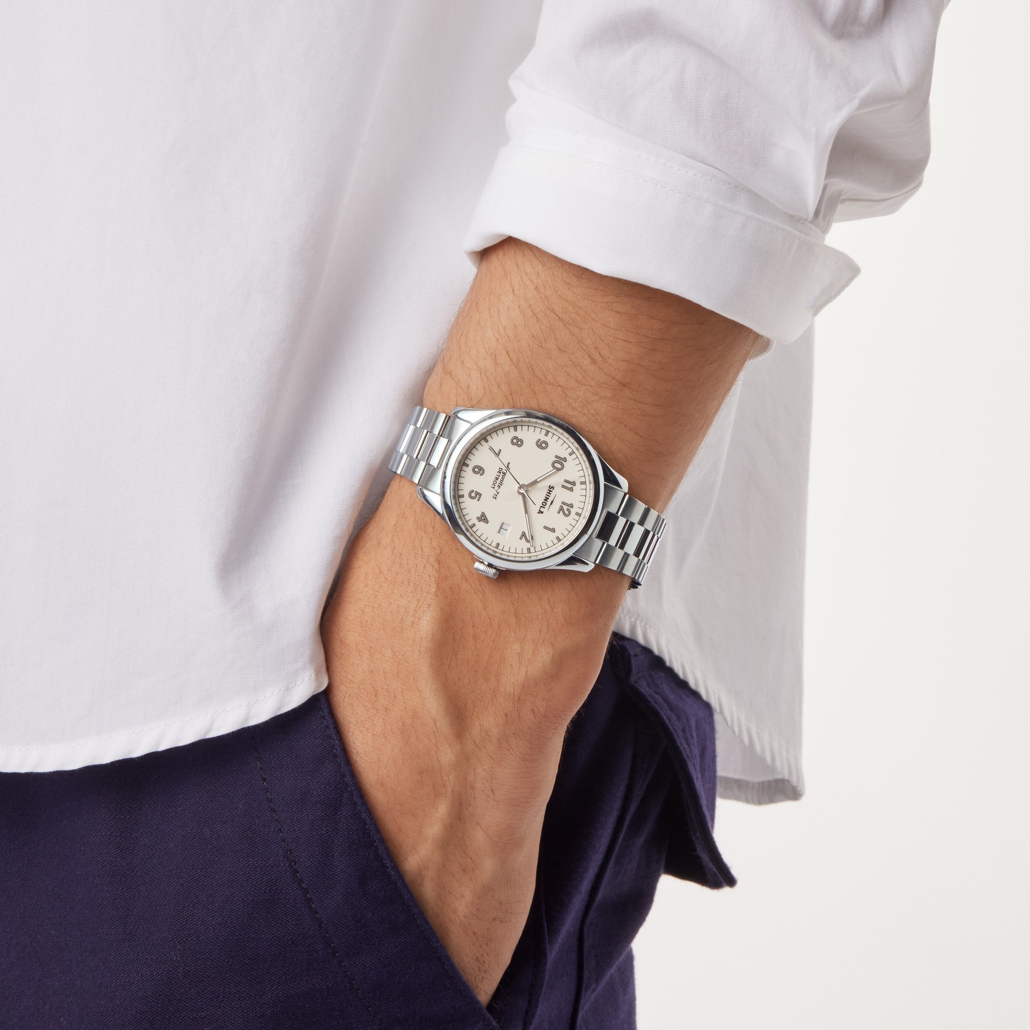 Shinola Vinton 38mm Alabaster Enamel Dial | King Jewelers