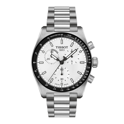 Tissot PR516 Chronograph 40mm Silver Dial Watch