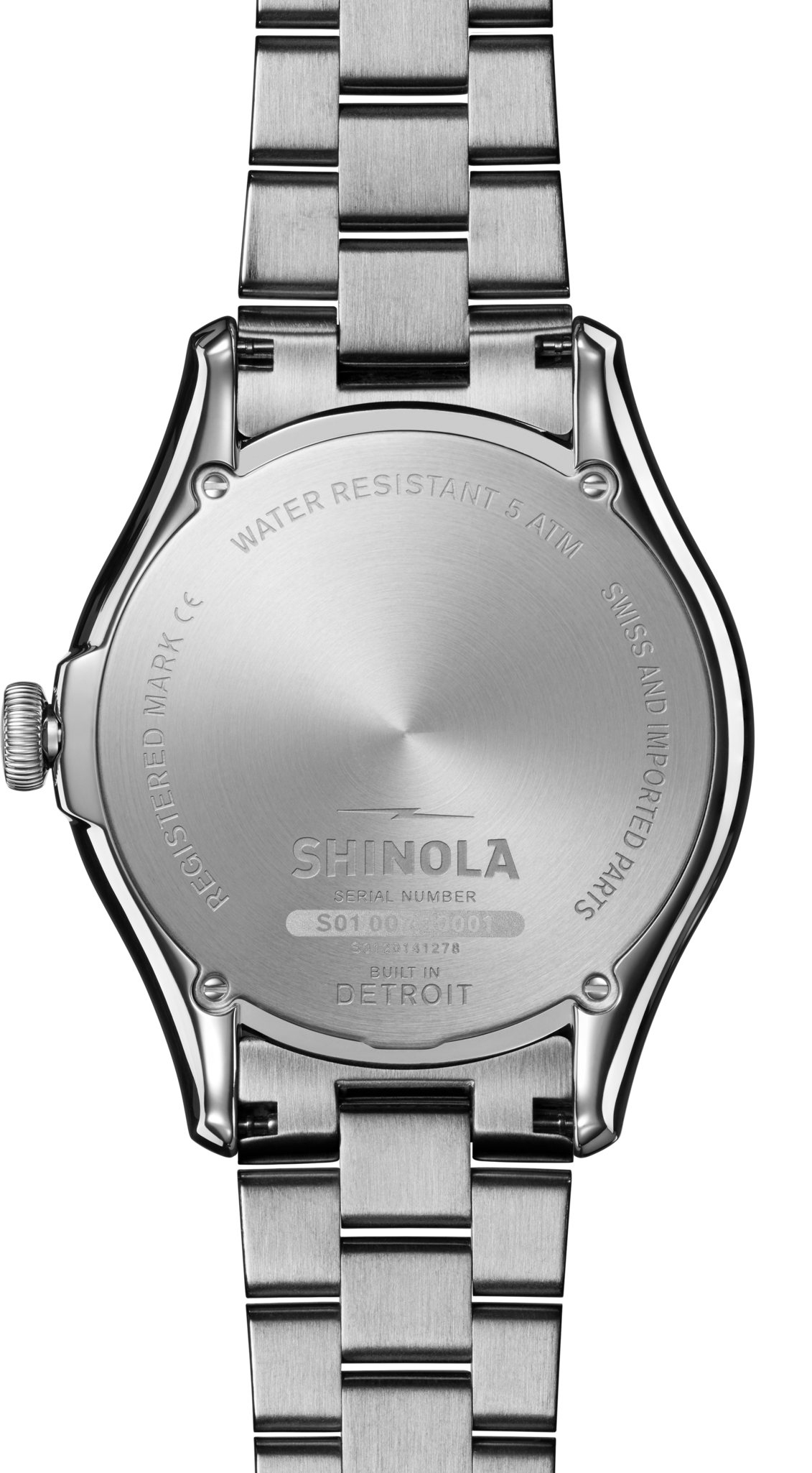 Shinola Vinton 38mm Black Dial Stainless Steel Bracelet Watch