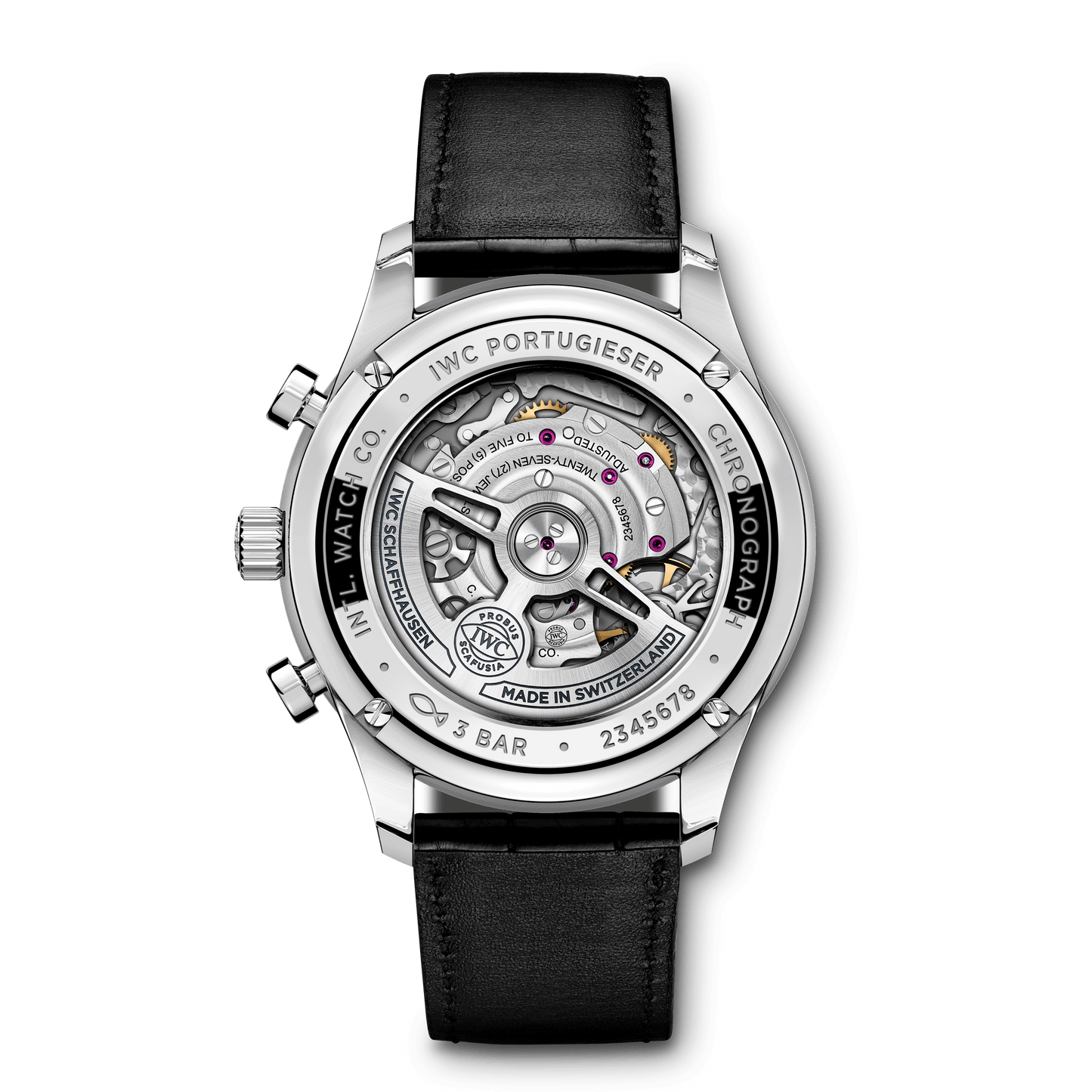 IWC Portugieser Chronograph 41 Silver Dial Leather Strap