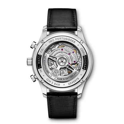 IWC Portugieser Chronograph 41 Silver Dial Leather Strap