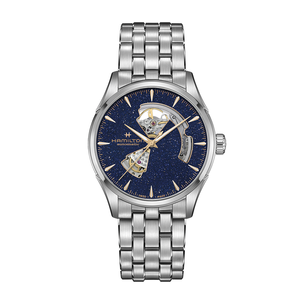 Hamilton Jazzmaster Open Heart Auto 42mm Blue Dial Steel Bracelet Watch