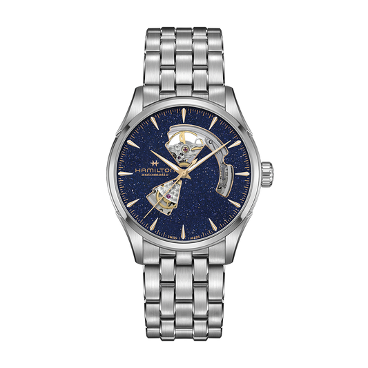Hamilton Jazzmaster Open Heart Auto 42mm Blue Dial Steel Bracelet Watch