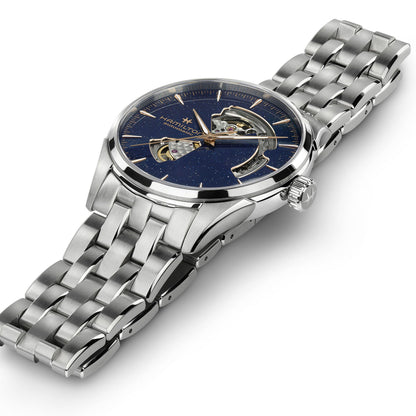 Hamilton Jazzmaster Open Heart Auto 42mm Blue Dial Steel Bracelet Watch
