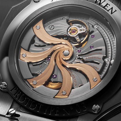 Atelier Wen Inflection Black 墨 Mò 40mm Tantalum Bracelet Watch