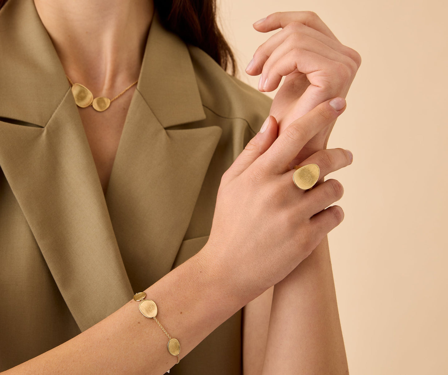 Marco Bicego Lunaria 18K Yellow Gold Small Cocktail Ring