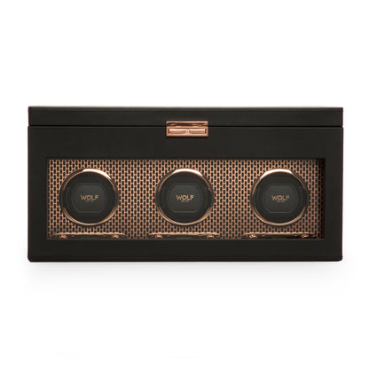 Axis Triple Watch Winder With Storage