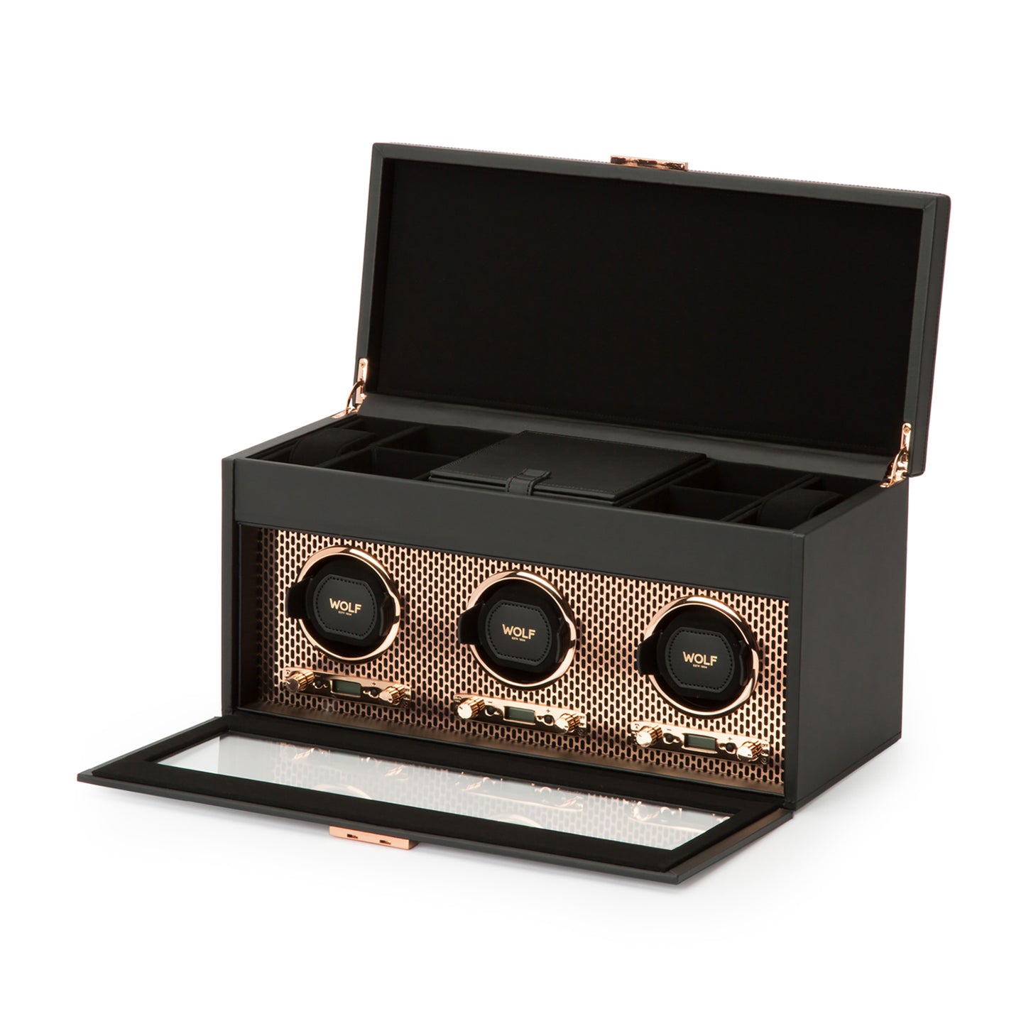 Axis Triple Watch Winder With Storage