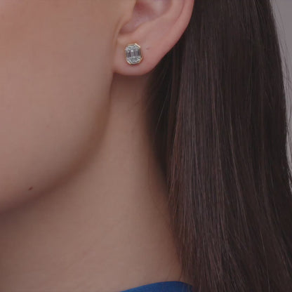 Kwiat Sunburst Diamond Earrings in 18K Yellow Gold